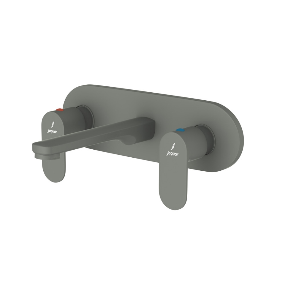 Picture of 3 Hole Basin Mixer Wall Mounted - Graphite