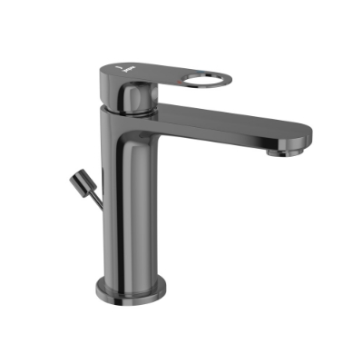 Picture of Single Lever Basin Mixer with Popup Waste - Black Chrome