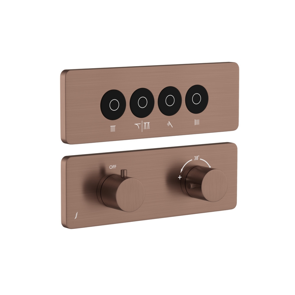 Picture of Exposed Part Kit of CLOUD Touch Shower System with 4 outlets - Antique Copper