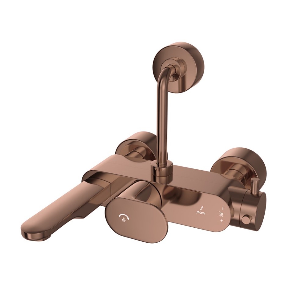 Picture of Exposed Thermostatic Bath & Shower Mixer - Blush Gold PVD