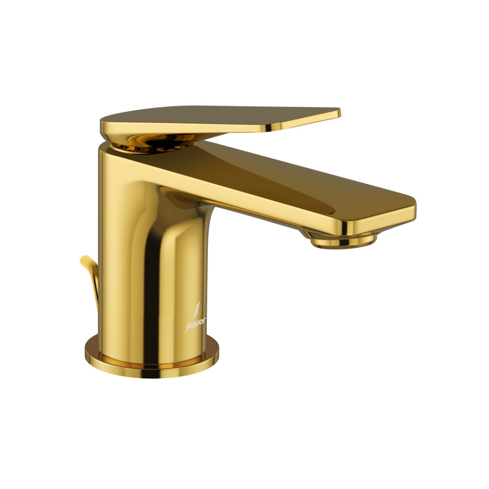Picture of Single Lever Basin Mixer with Popup Waste - Gold Bright PVD